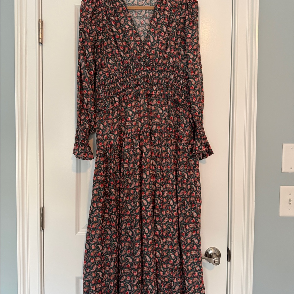 Doen XL Cecily Dress in Teal Canterbury Paisley EUC - Picture 4 of 10